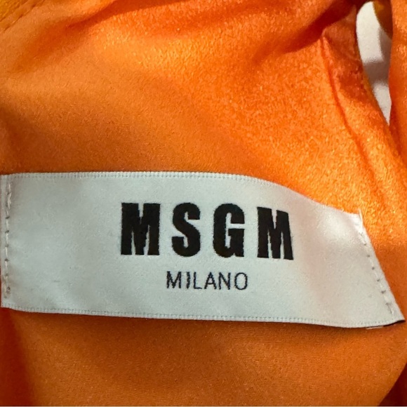 MSGM Marigold Ruffled One Shoulder Dress Size 38/ US 0 - Picture 8 of 8